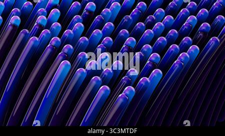 Dynamic shapes create a colorful visual experience with smooth lines and rich hues. This artwork captures the essence of modern organic design. Stock Photo