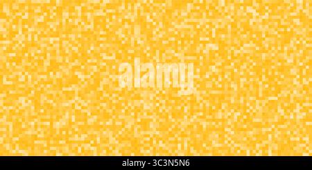 Yellow pixel mosaic with glitter effect, shimmering digital glow, abstract tech feel. Great for AI visuals, game textures, party posters, luxury cards Stock Vector