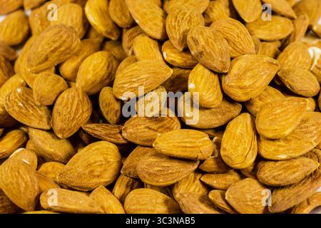 Close-Up of Raw Almonds Suitable for Healthy Snacks and Cooking Stock Photo