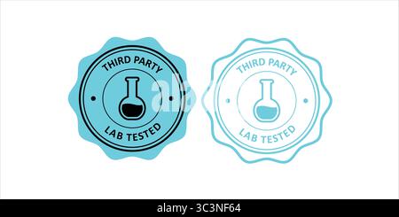 Verified Lab Tested Badges for Scientific Product Approval Stock Vector