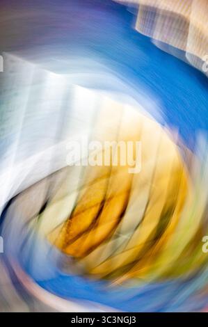 Blurred abstract background of multicolored stripes. Motion blur. Photography blur. Stock Photo
