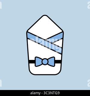 Baby sleeping bag vector icon. Envelope for newborn. Graph symbol for children and newborn babies web site and apps design, logo, app, UI Stock Vector
