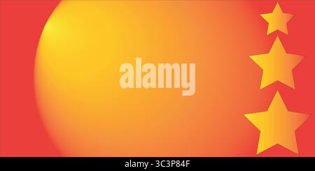 star light orange yellow red three Stock Vector