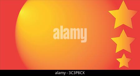 star light orange yellow red three two one right Stock Vector