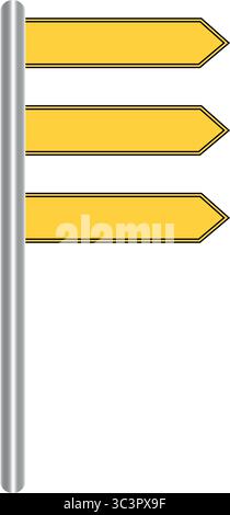 Directional road signs guide the way, perfect for travel, business, and navigation concepts Stock Vector