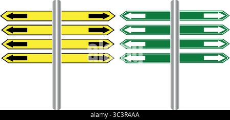 Directional signs offering choices, guiding decisions, and indicating different paths for your projects Stock Vector