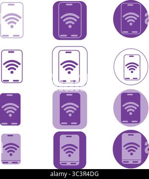 Stay connected with modern wifi signal symbols for seamless communication and digital lifestyle Stock Vector