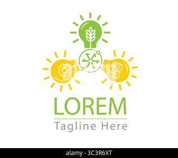 Agriculture and finance industry based colorful logo vector illustration with dummy text on white background. Stock Vector