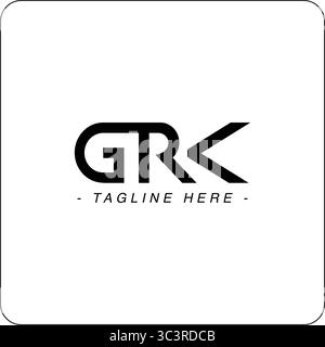 Letter GRK wordmark logo design for business and trade Stock Vector