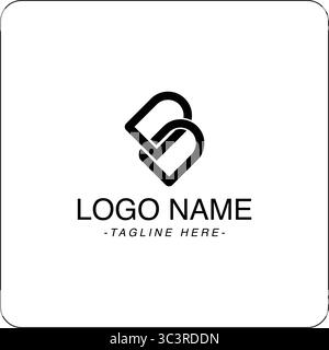 Letter B Connection Logo for Business Stock Vector