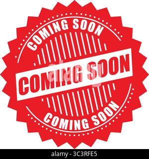 Coming Soon Stamp Label – New Release Announcement Vector Design for Product Launches, Events, and Marketing Promotions Stock Vector