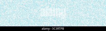 Blue Mosaic Tile Background For Spa, Sauna, Interior. Digital Pattern for AI Fragmentation Visual, Machine Learning, Big Data Grid. Ultra Wide Texture Stock Vector