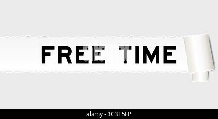 Ripped gray paper background that have word under torn part Stock Vector