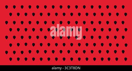 Bright watermelon background with vibrant red flesh black seeds, perfect for summer, fruit patterns, healthy food themes, refreshing seasonal design. Stock Vector