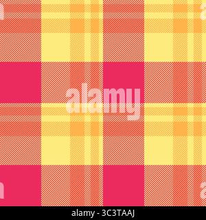 Vibrant plaid pattern with bold lines blocks of color. Perfect for backgrounds, textiles, or adding a cheerful touch to designs. Seamless texture. Stock Vector