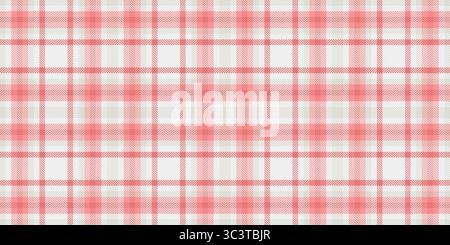 Elegant coral and cream plaid pattern. Perfect for textile design, website backgrounds, or crafting projects. This subtle yet stylish design evokes fe Stock Vector
