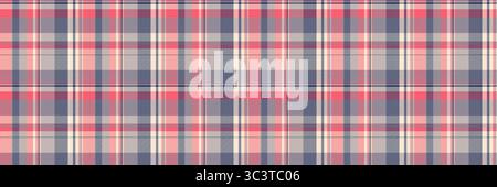 Subtle coral and slate blue plaid pattern. Perfect for textile designs, backgrounds, or website textures. Stock Vector