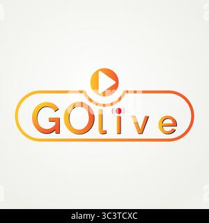 Go live icon symbol vector illustration. Live Webinar Stock Vector