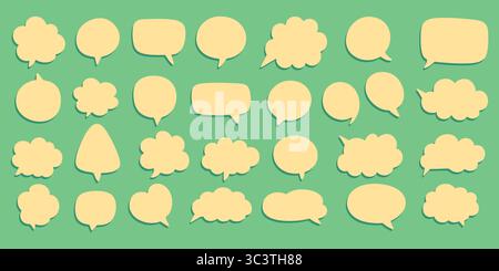 Bubble speech comic text cartoon talk quote outline dialogue shape callout perfect for comics and captions. Use for pop culture, layout, or Stock Vector