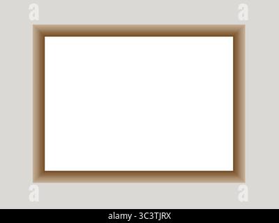 Wooden brown frame blank mock up design for your pictures vector template Stock Vector