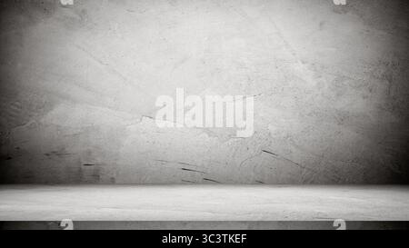 Floor backdrop and textured versatile concrete wall with subtle scratches and imperfections. Ideal for product displays, architecture, and industrial Stock Photo
