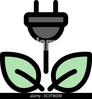 Ecological energy symbol - renewable energy, sustainability and ecology icon. Stock Vector