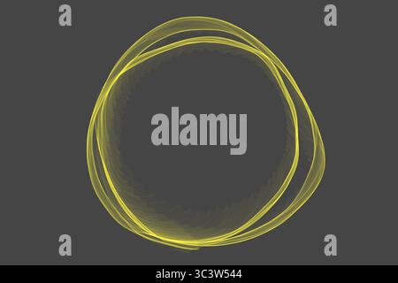 Futuristic dots pattern. Explosion of twisted waves on a dark background. Dynamic particles sound wave flowing over dark. Big data. 3d rendering Stock Vector