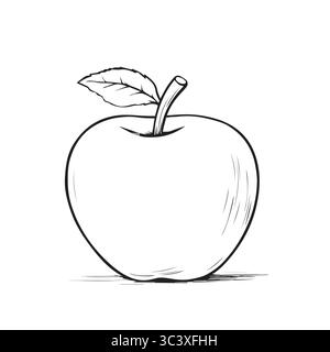 Apple illustration Black and White Stock Photos & Images - Alamy