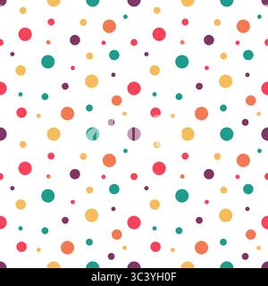 Colorful dots seamless pattern vector. dots background for textile Stock Vector