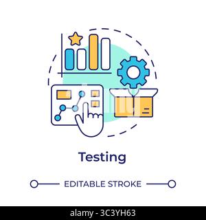 Testing multi color concept icon Stock Vector
