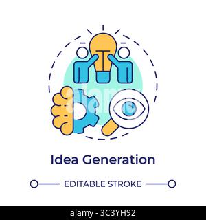 Idea generation multi color concept icon Stock Vector