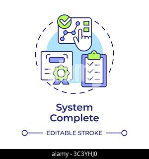System complete multi color concept icon Stock Vector