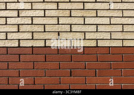 bitonal brick wall background, Banja Luka, Bosnia and Herzegovina Stock Photo