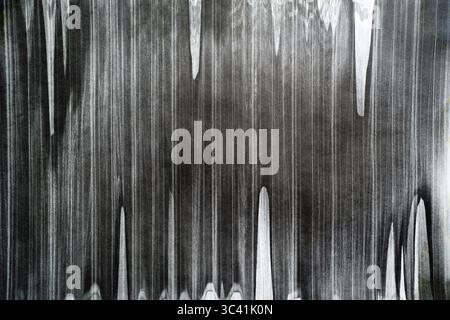 Horrific Noisy Black Background with Smudges and Printing Glitches Stock Photo