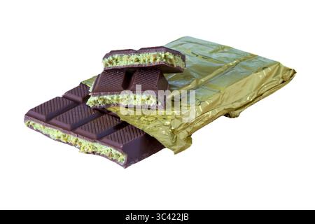 A bar of Dubai chocolate. Stock Photo