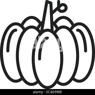Pumpkin icon. Suitable for mobile apps, web apps and print media. Stock Vector