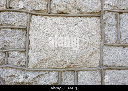 North Carolina Granite block wall pattern Stock Photo