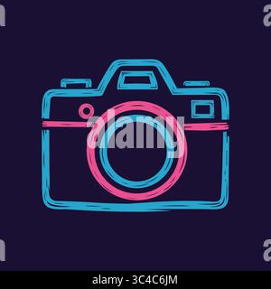 "Vibrant Camera Illustration" Stock Vector