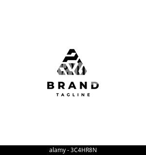 Triple P Triangle Shield Logo Design. Triangle Inside Three PPP Logo Design. Stock Vector
