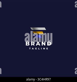 Exclusive Initial Lines F Letter Logo Design. Three Thick Lines Minimalist Letter F Logo Design. Stock Vector