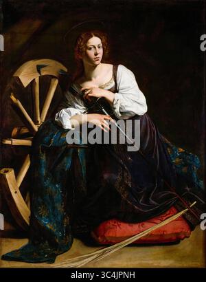 Saint Catherine of Alexandria circa 1598 by Caravaggio Stock Photo - Alamy