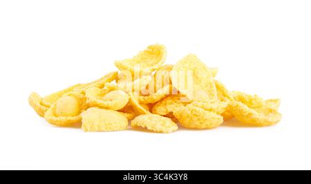 Corn flakes isolated on white background Stock Photo