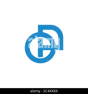 letters op circles wheel geometric logo vector Stock Vector