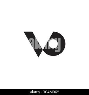 letter vo slice simple triangle logo vector Stock Vector