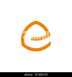 letter e triangle geometric simple cute logo vector Stock Vector