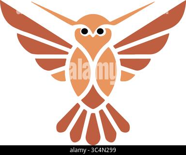 A minimalist vector logo hummingbird Stock Vector