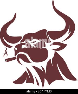 Bulls logo icon design illustration Stock Vector