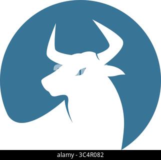 Bulls logo icon design illustration Stock Vector