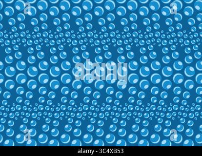 seamless blue background with bubbles. Stock Vector
