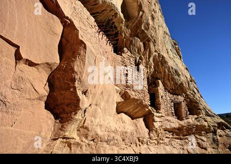 Ancient Target Ruin with Painted Symbol in Utah’s Cedar Mesa Stock Photo